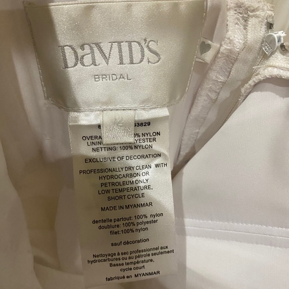 David’s Bridal Strapless Wedding Dress Size 12 - Picture 9 of 12